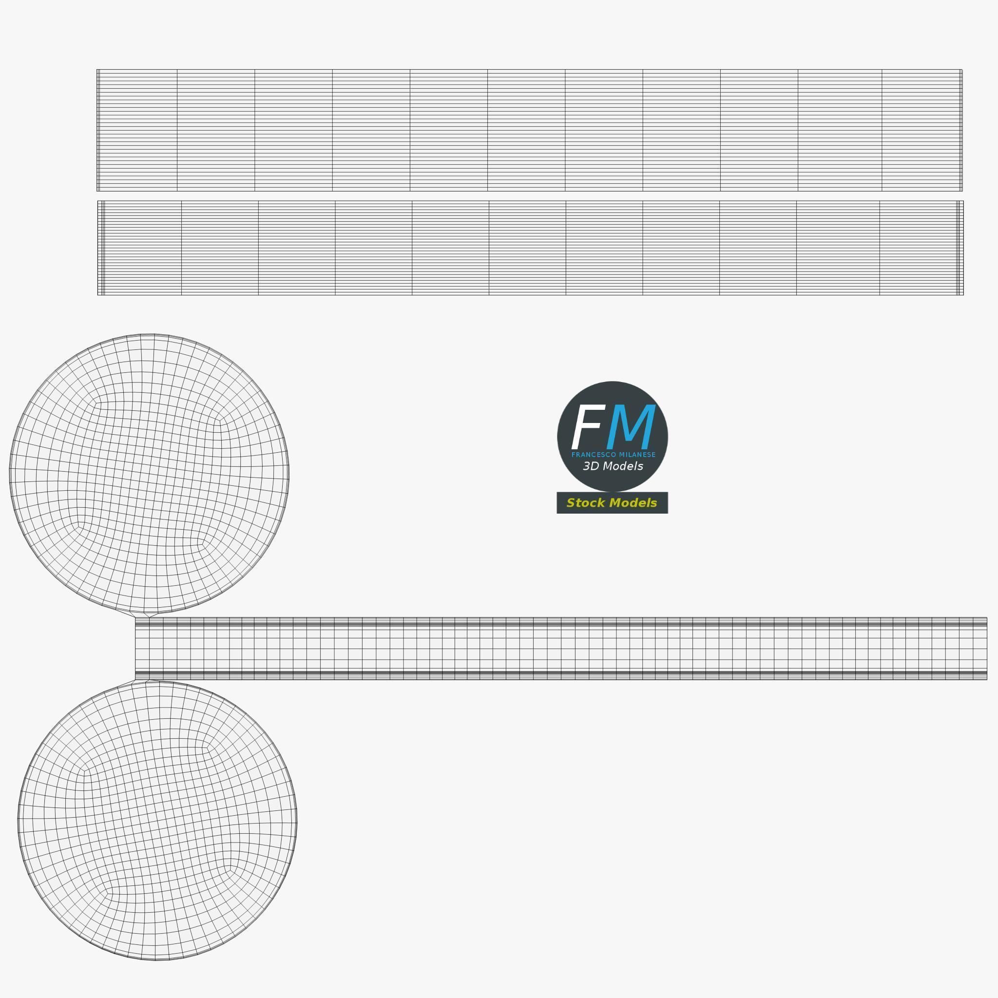 Lollipop orange on stick 3D model_11