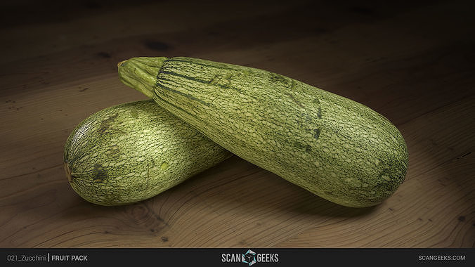Zucchini - Photogrammetry Asset 3D PhotoScan Low-poly 3D model