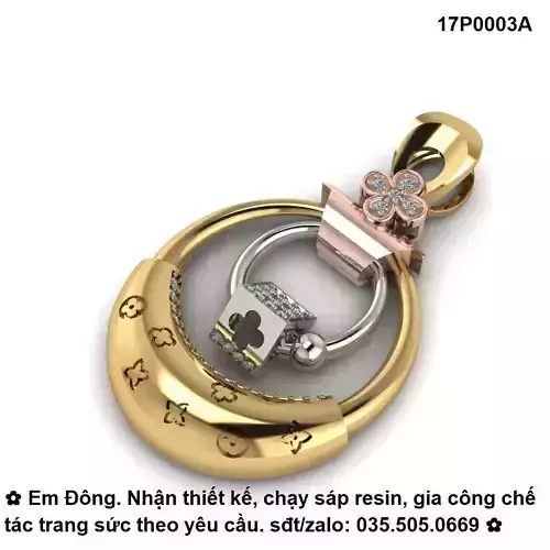 17P0003A em louis vuitton pendant
