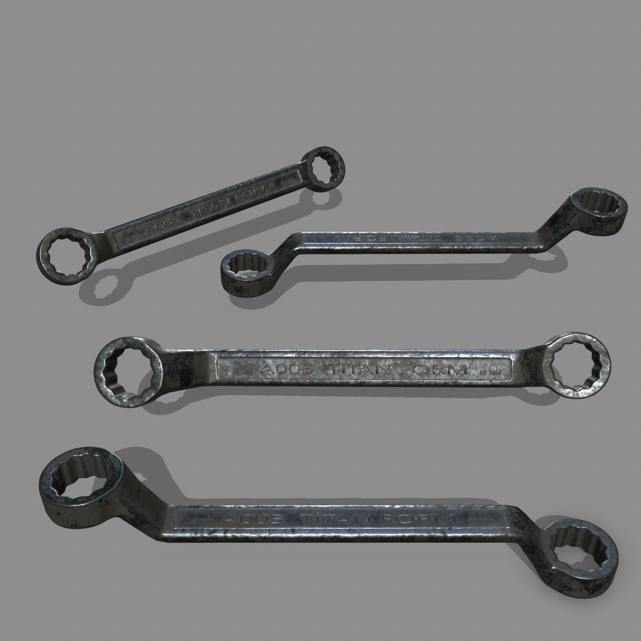 wrench ratchet Low-poly 3D model_1