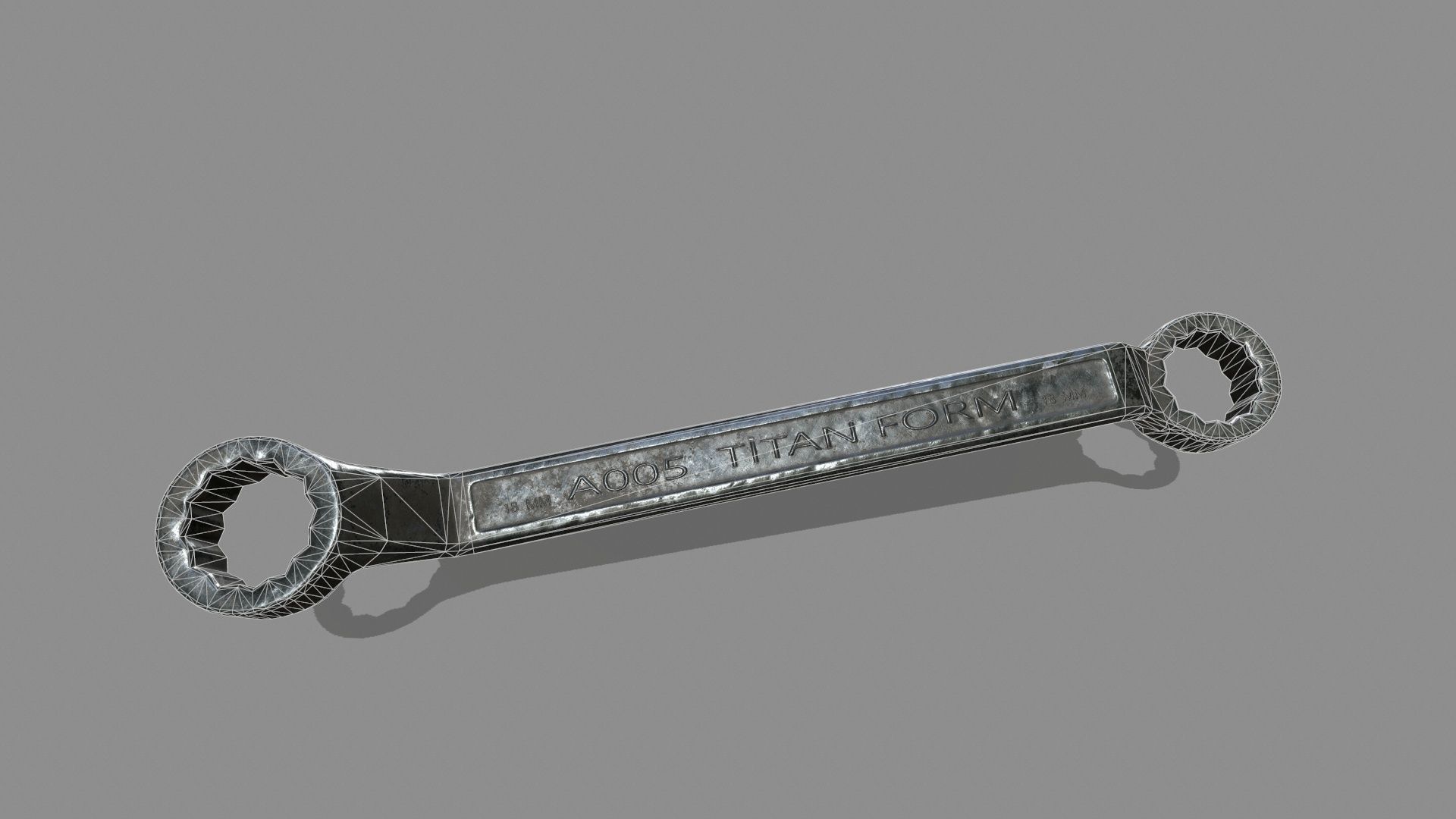 wrench ratchet Low-poly 3D model_10