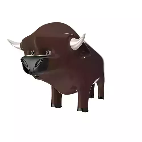 Bull toy Free low-poly 3D model
