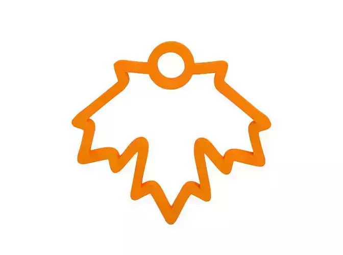 Earring maple leaf icon