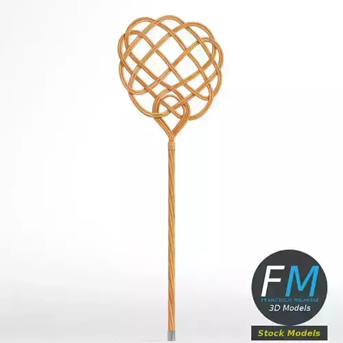 Rattan carpet beater 3D model