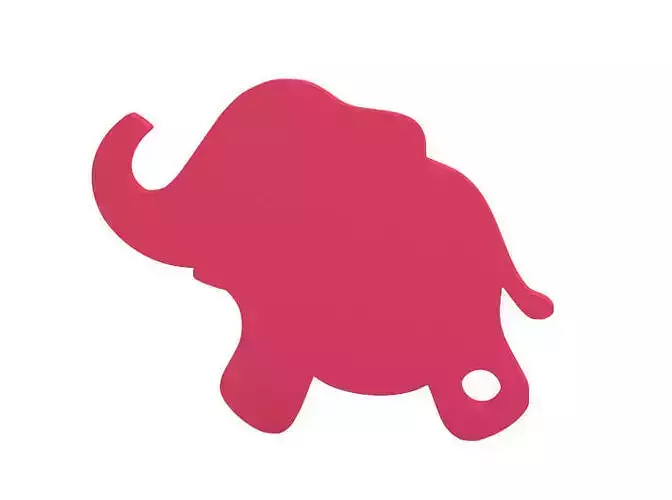 Keychain elephant utensil holder