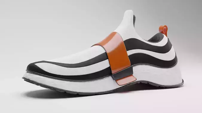 Modern concept shoe design 3D model