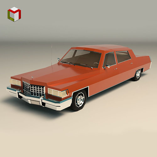 Low Poly Sedan Car 09 Low-poly 3D model