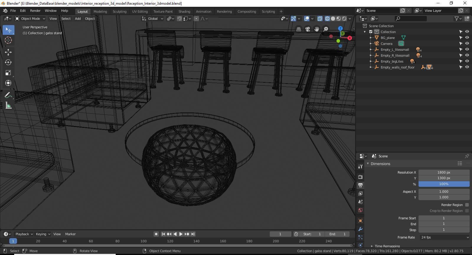 interior living room with couches and coffee table 3D model_14