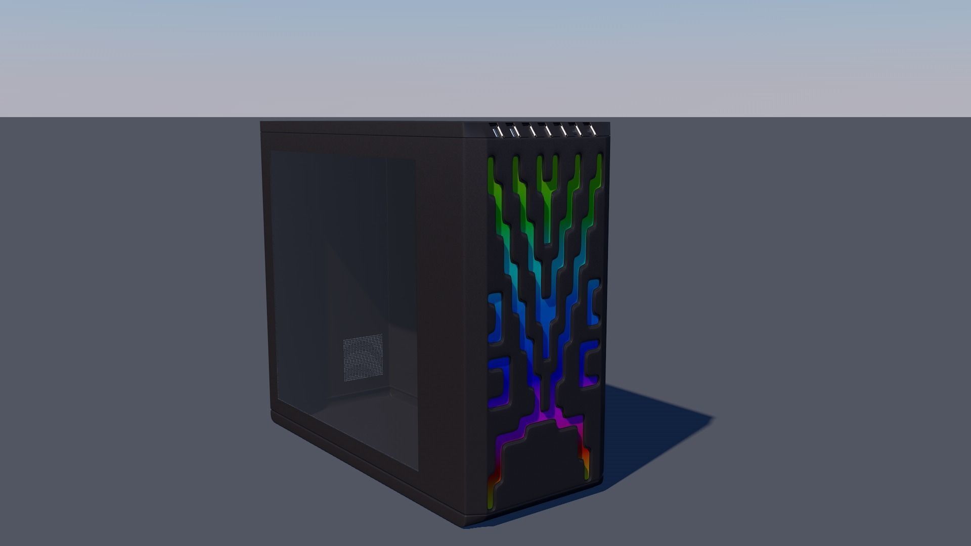PC computer Low-poly 3D model