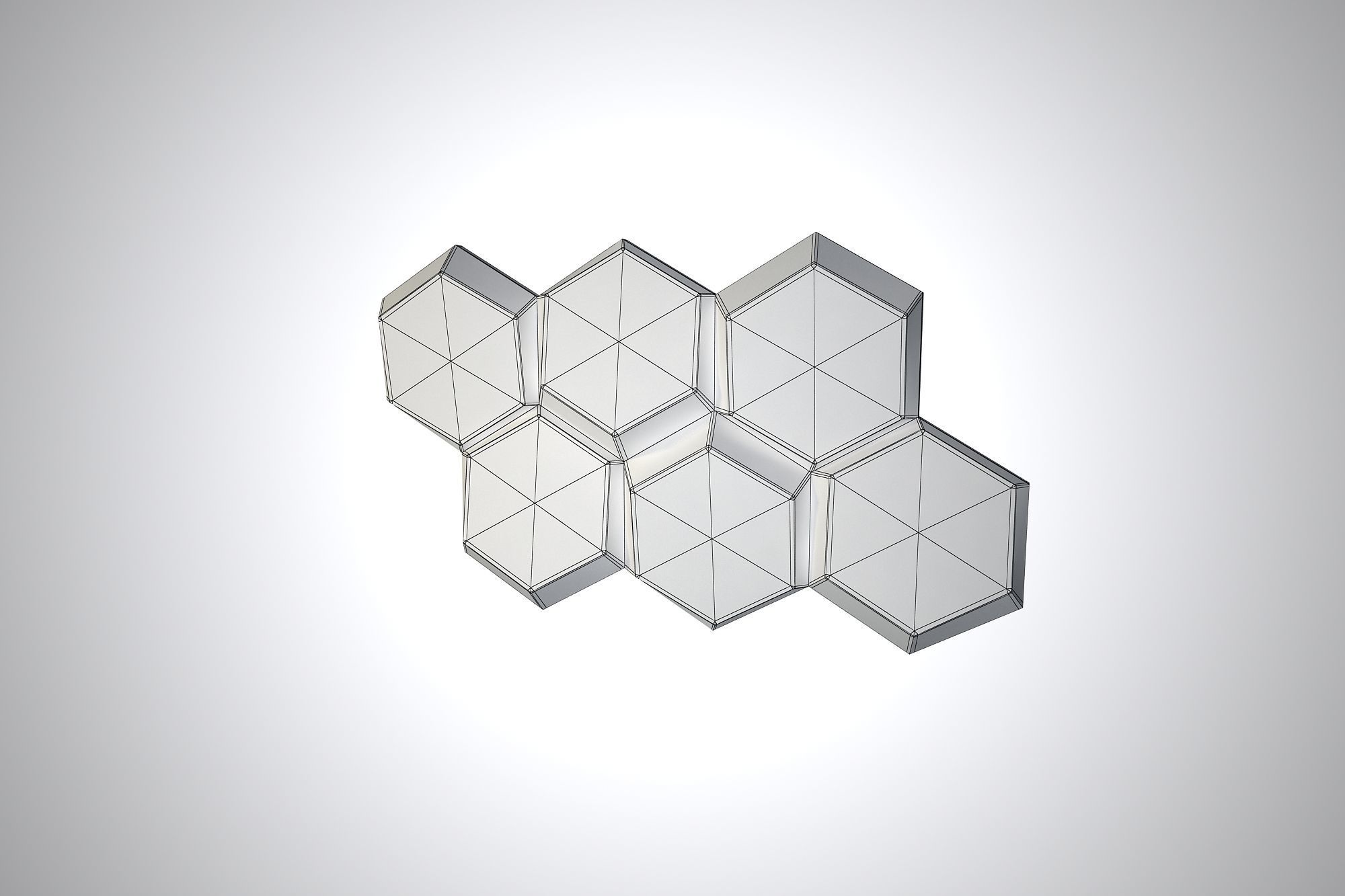 01 HEXAGON MOSAIC PATTERN WALL 3D model_7