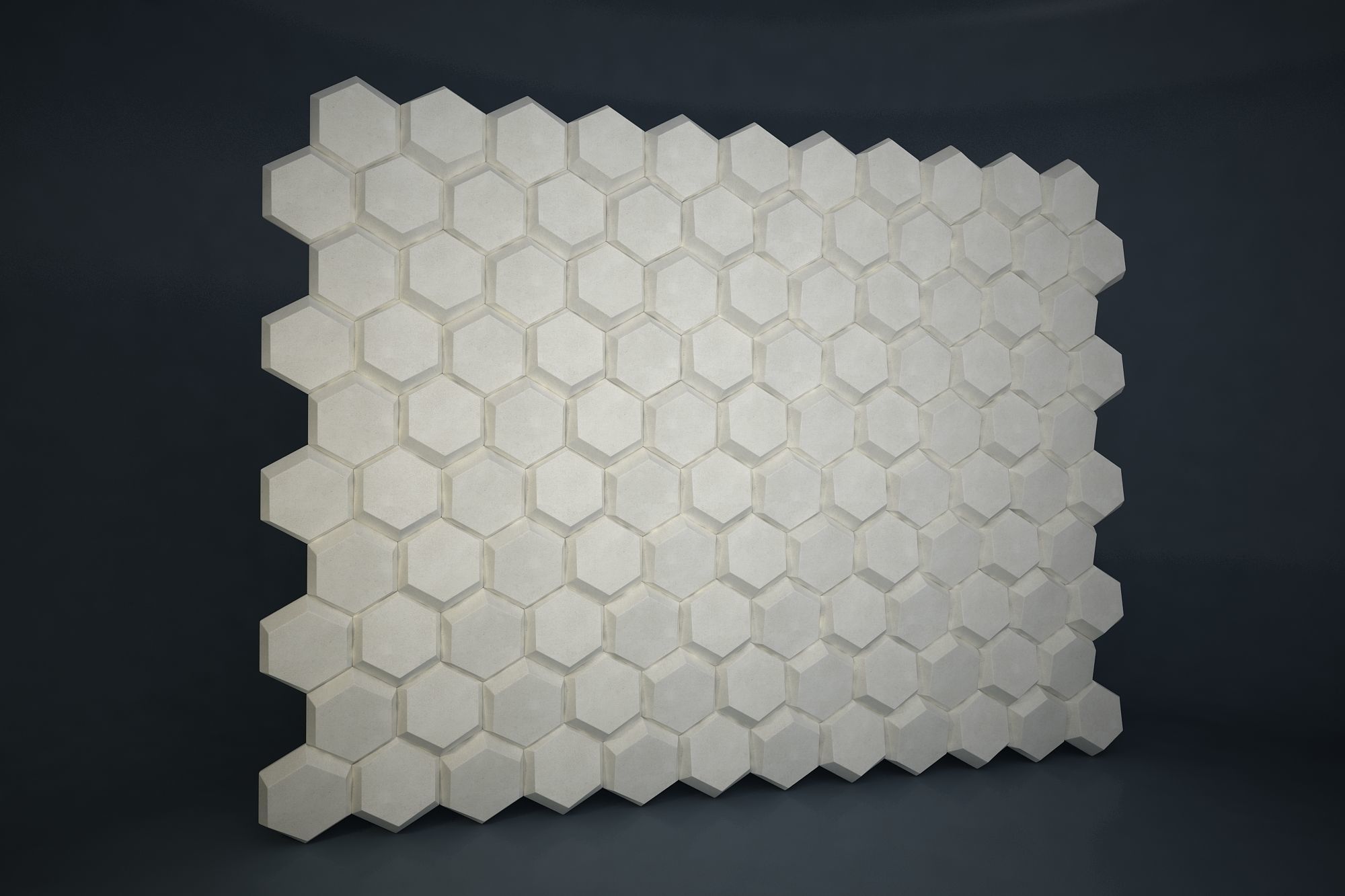 01 HEXAGON MOSAIC PATTERN WALL 3D model_2