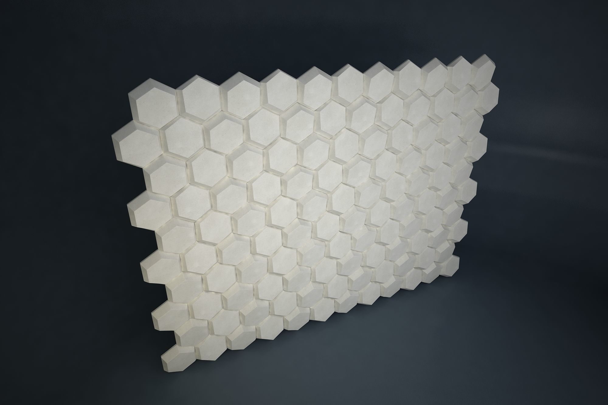 01 HEXAGON MOSAIC PATTERN WALL 3D model_3