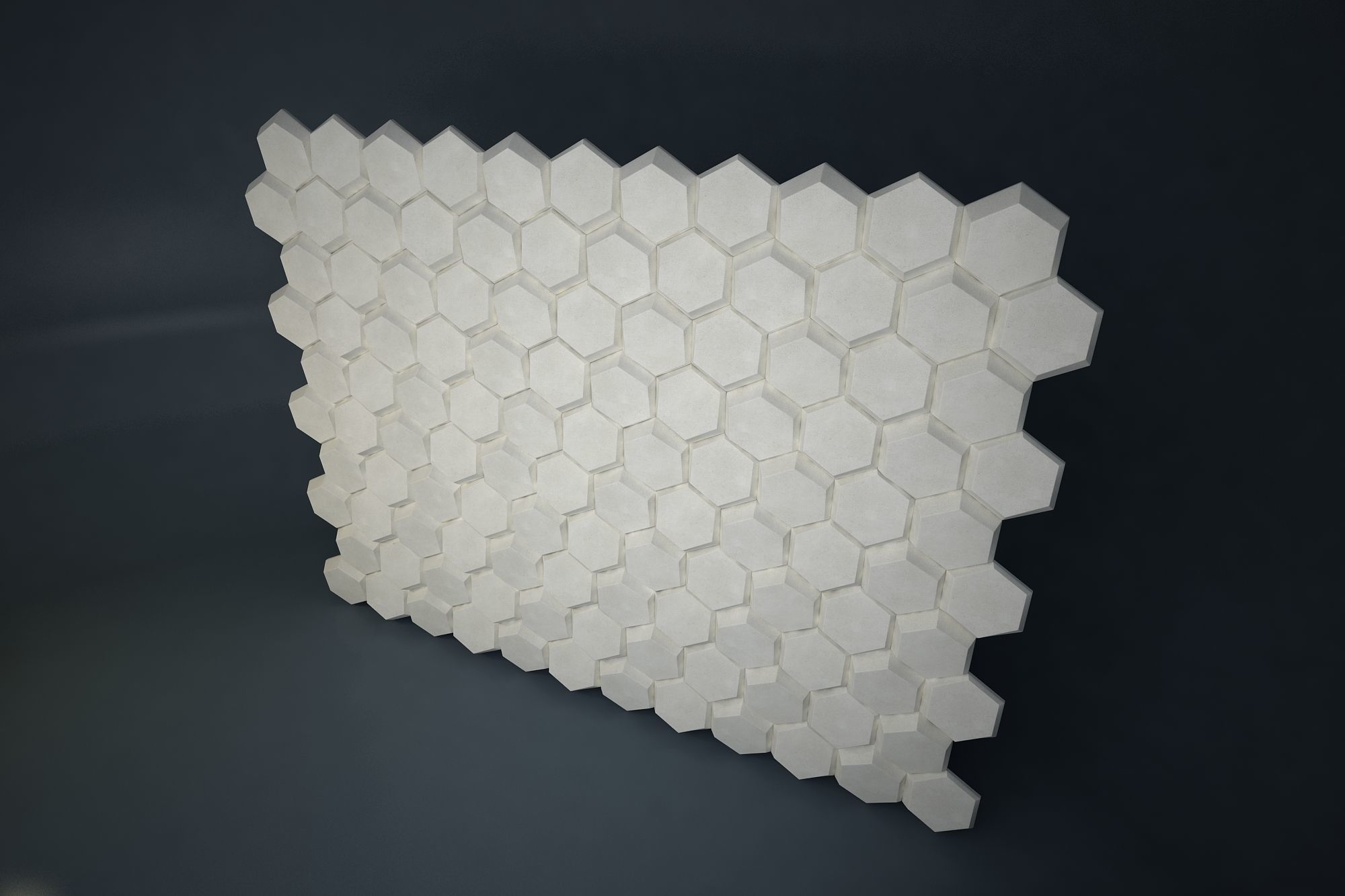 01 HEXAGON MOSAIC PATTERN WALL 3D model_4