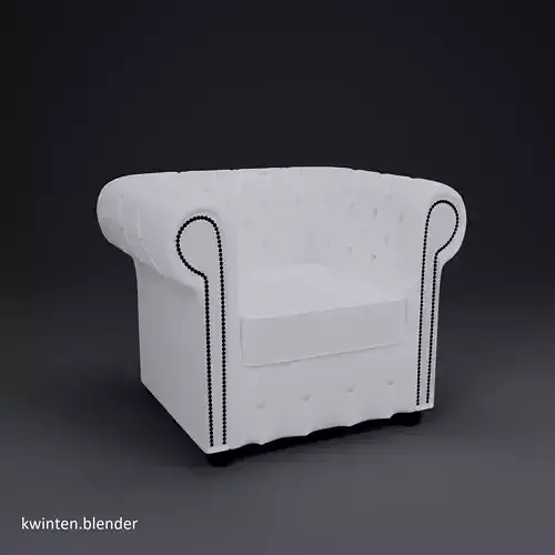MODERN WHITE CLUB CHAIR CHESTERFIELD