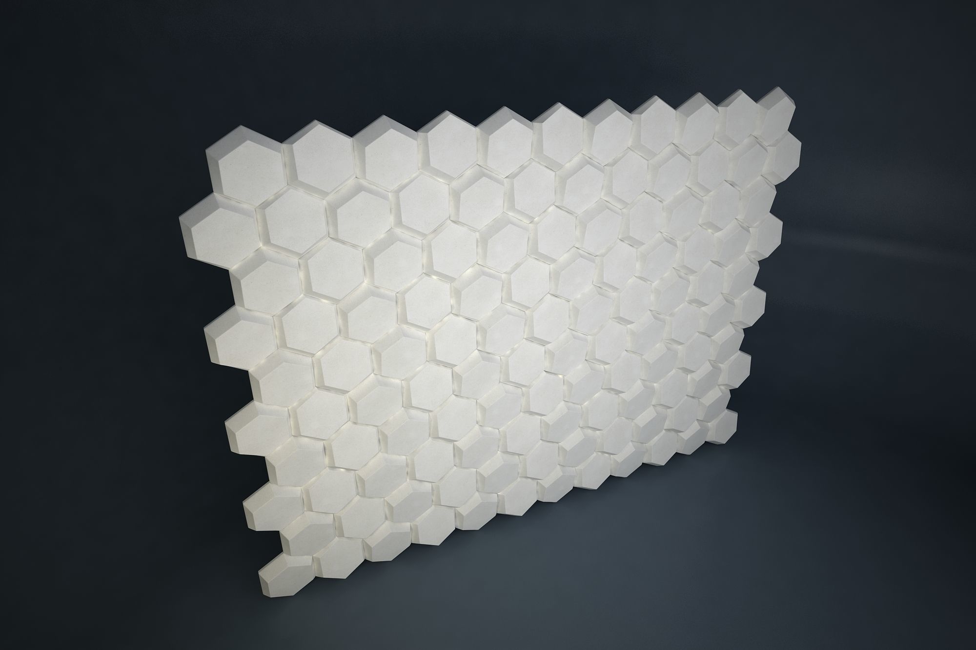03 HEXAGON MOSAIC PATTERN WALL 3D model_3