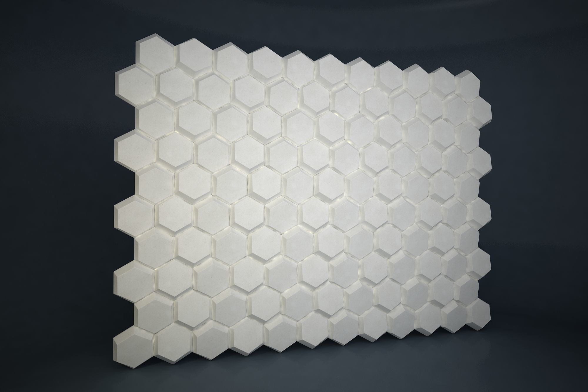 03 HEXAGON MOSAIC PATTERN WALL 3D model_2