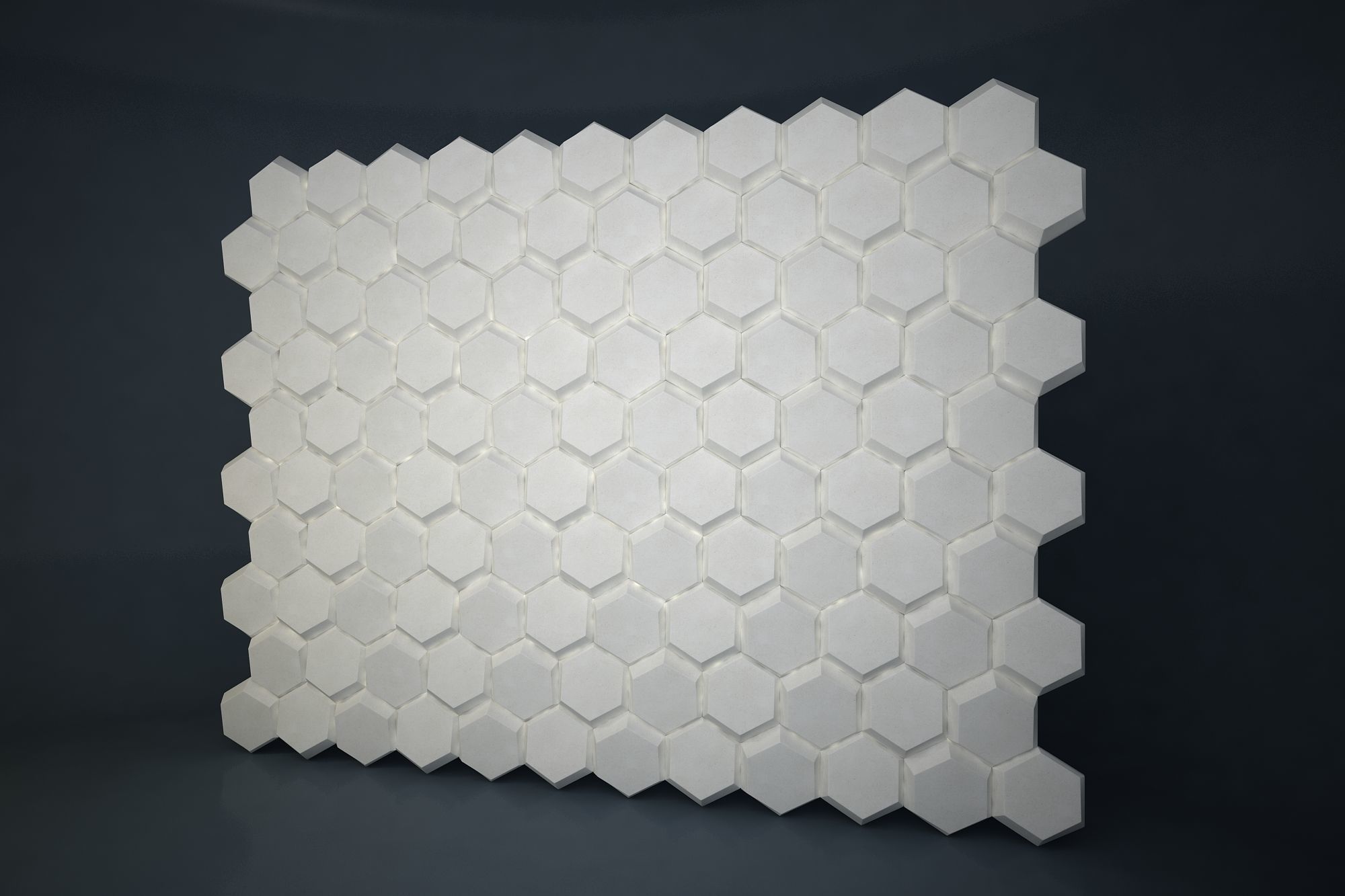03 HEXAGON MOSAIC PATTERN WALL 3D model_1