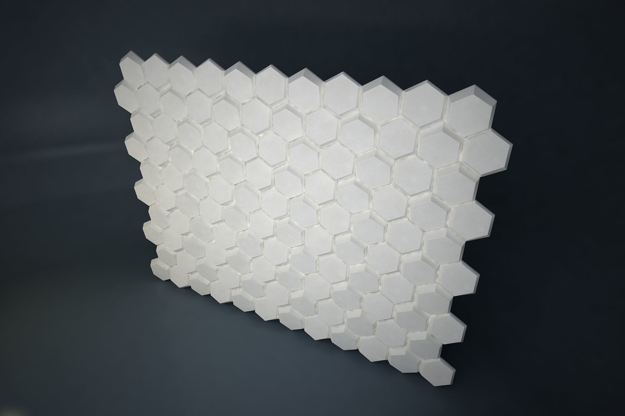 03 HEXAGON MOSAIC PATTERN WALL 3D model_4