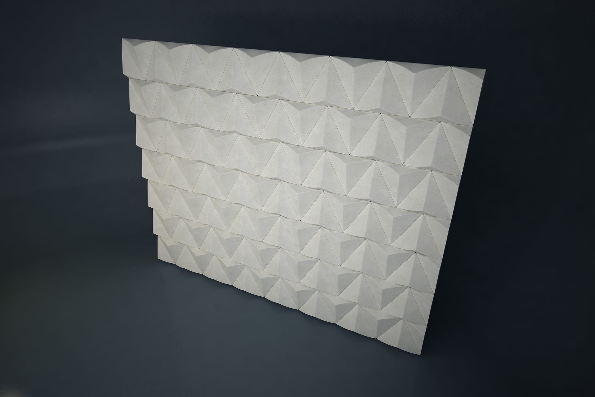 01 TRIANGULAR PATTERN WALL 3D model_4
