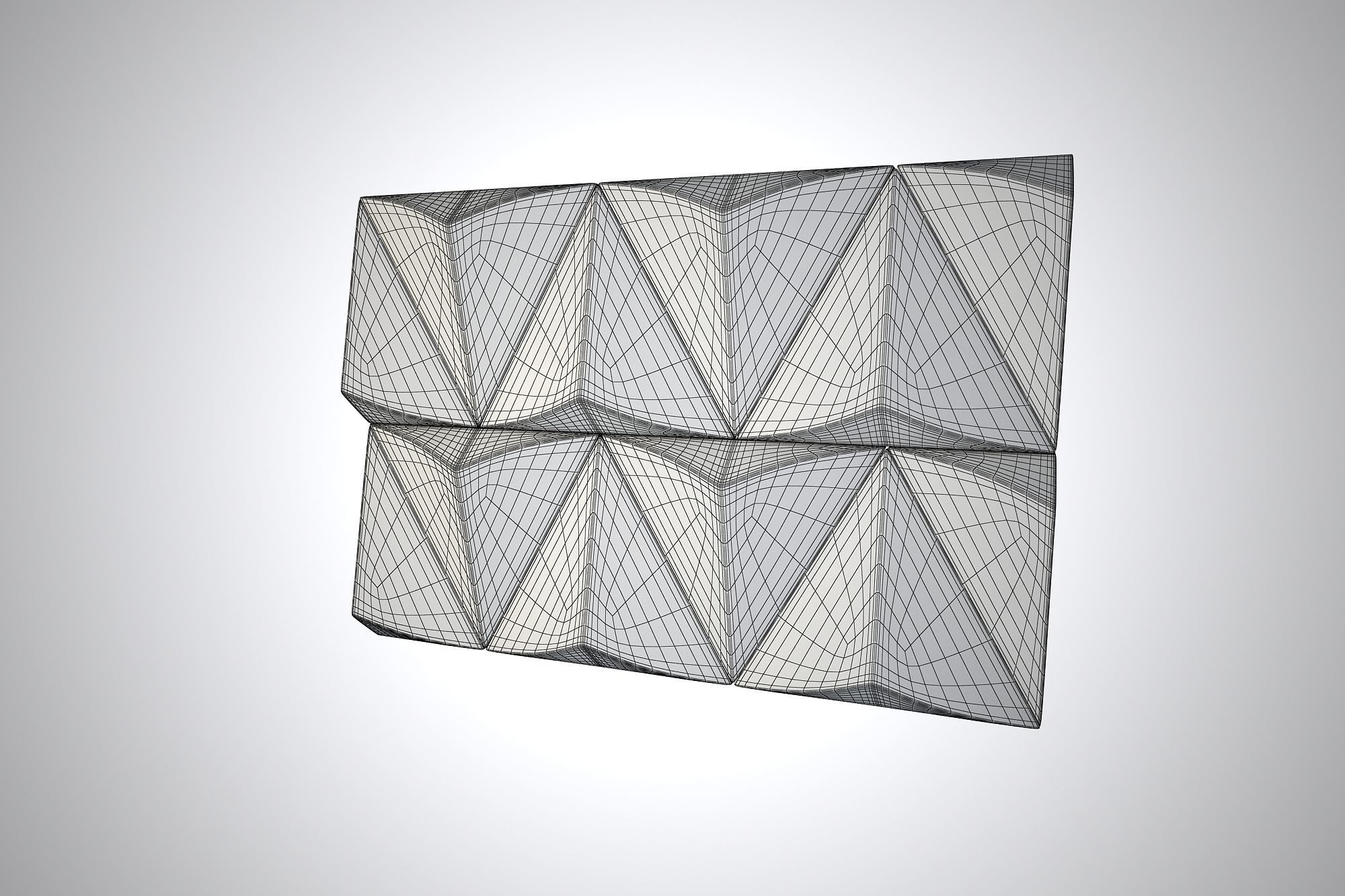 01 TRIANGULAR PATTERN WALL 3D model_9