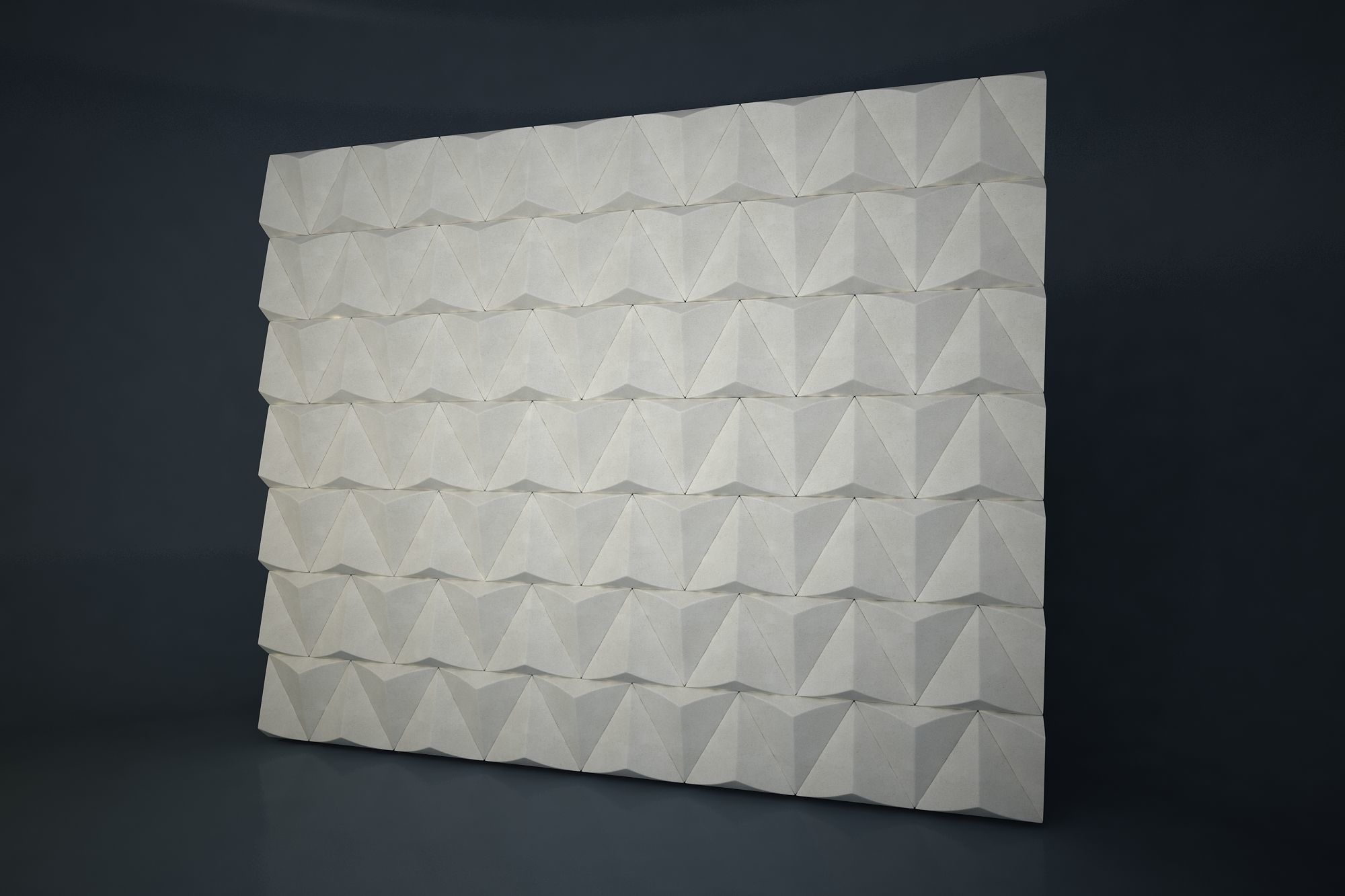 01 TRIANGULAR PATTERN WALL 3D model_1