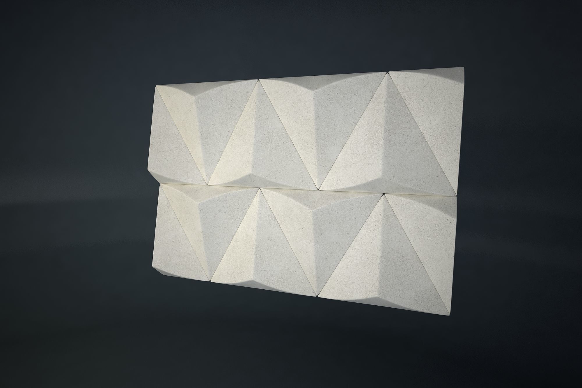 01 TRIANGULAR PATTERN WALL 3D model_10