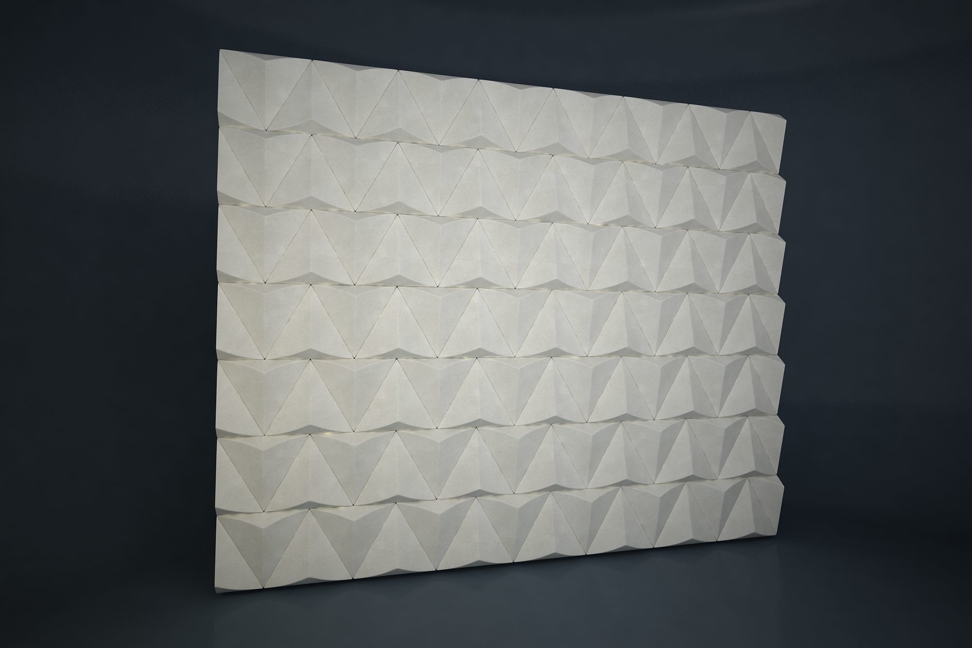 01 TRIANGULAR PATTERN WALL 3D model_2