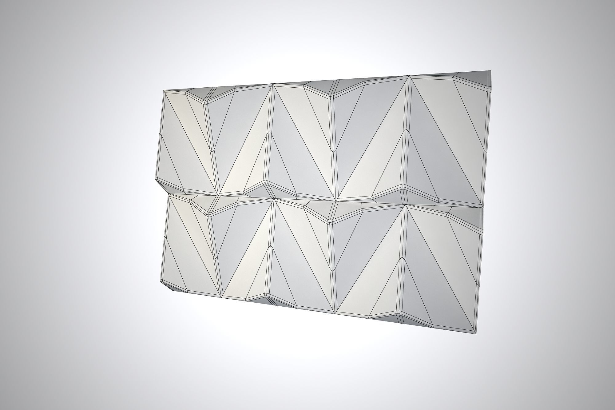 02 TRIANGULAR PATTERN WALL 3D model_7