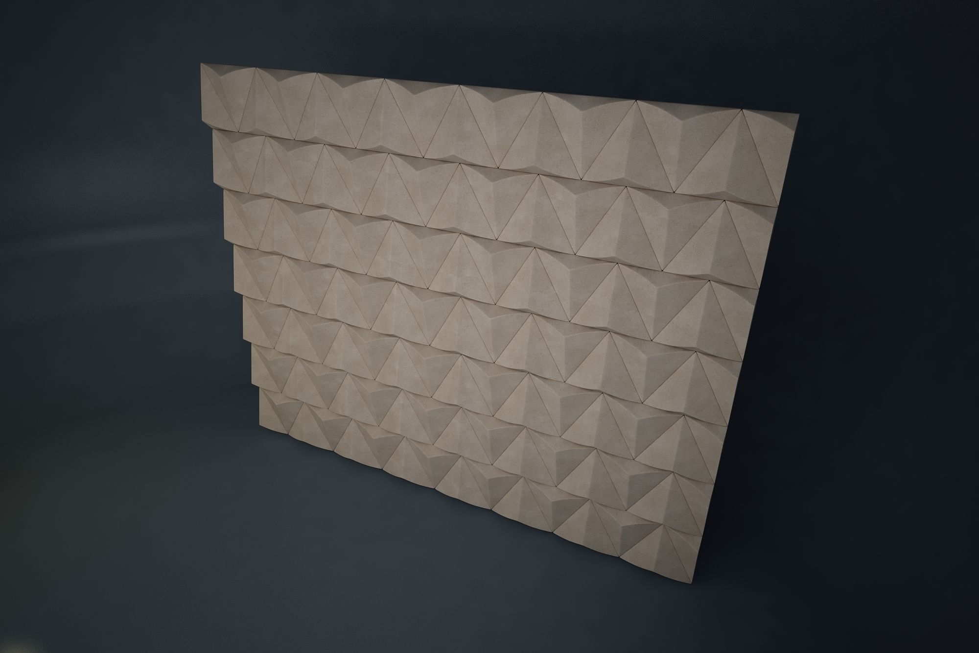 02 TRIANGULAR PATTERN WALL 3D model_4