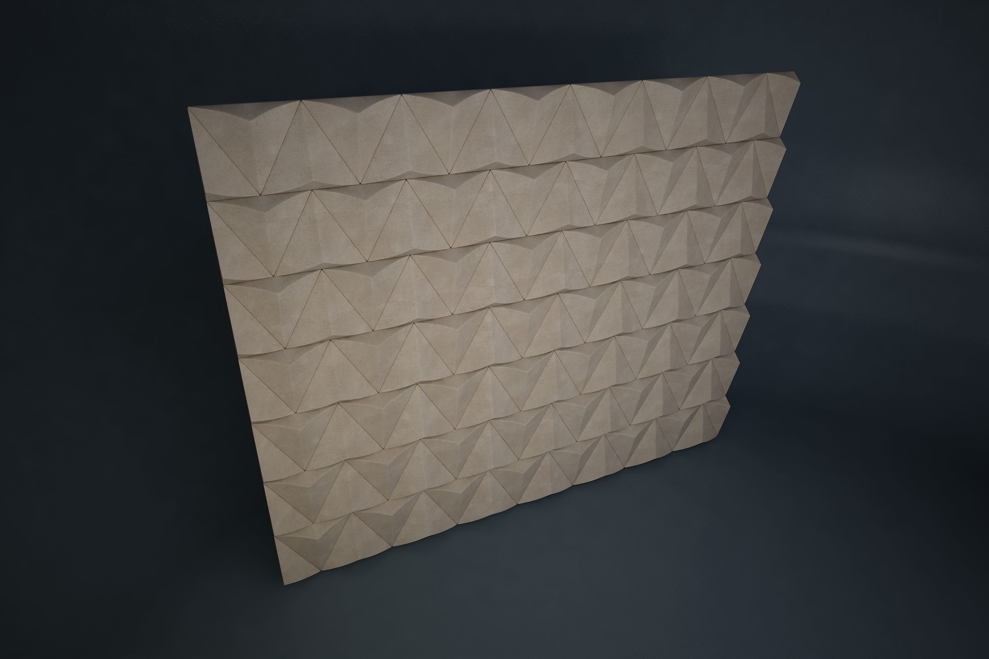 02 TRIANGULAR PATTERN WALL 3D model_3
