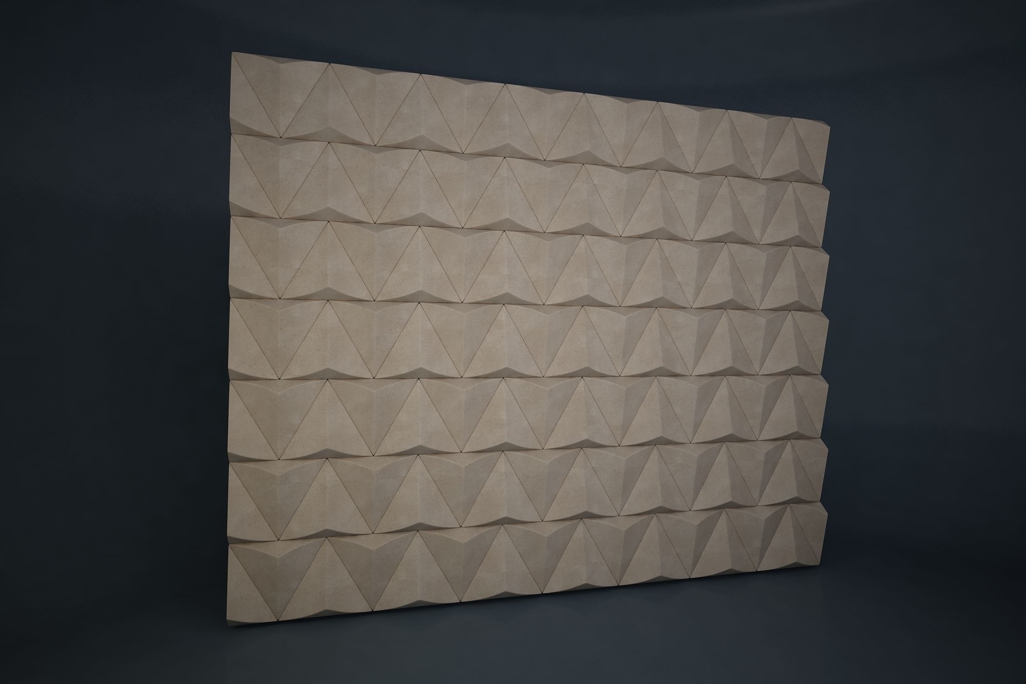 02 TRIANGULAR PATTERN WALL 3D model_2
