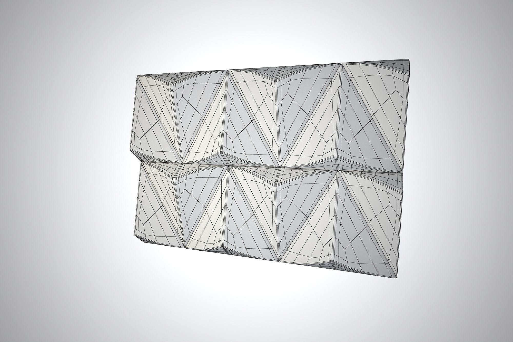 02 TRIANGULAR PATTERN WALL 3D model_8