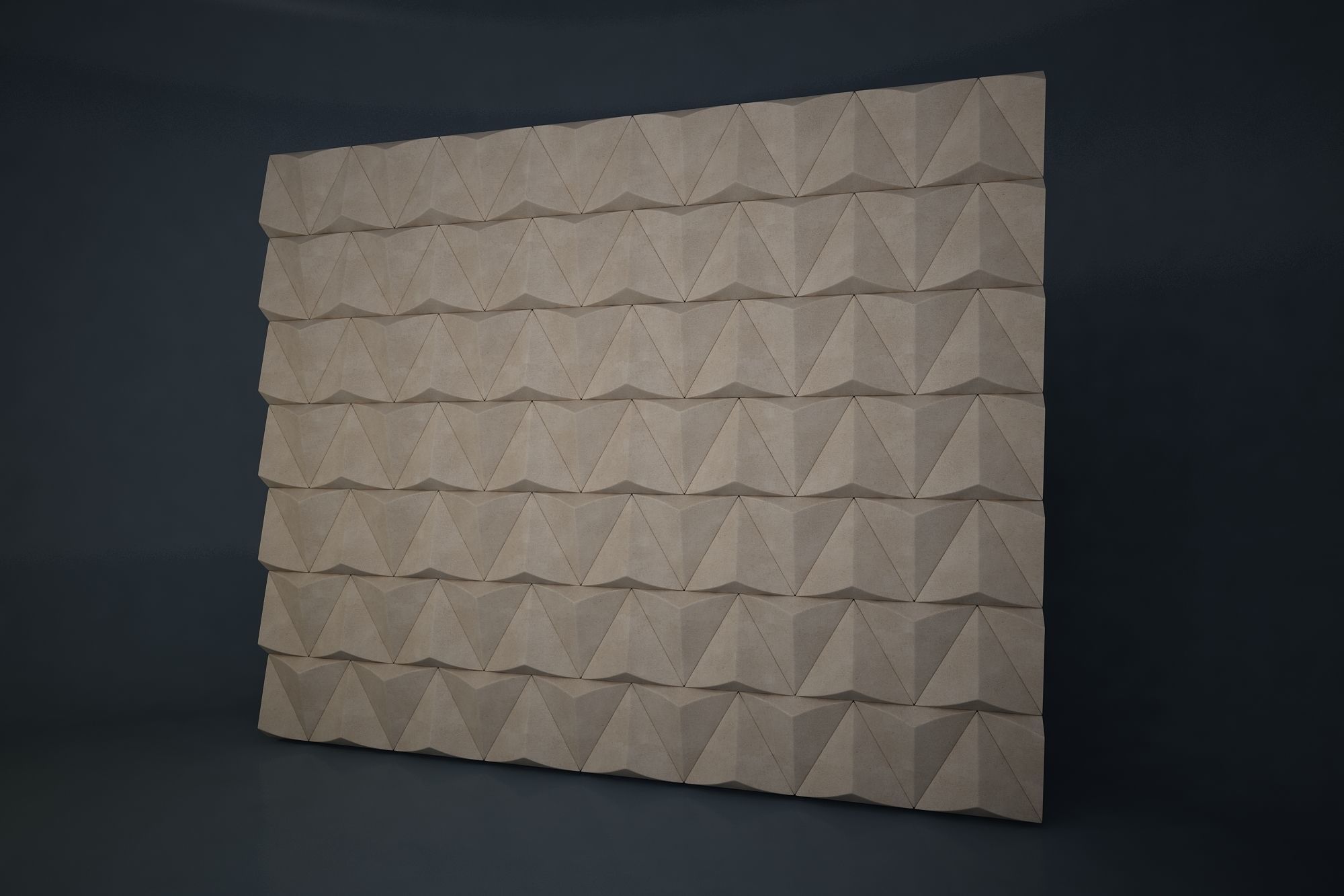 02 TRIANGULAR PATTERN WALL 3D model_1