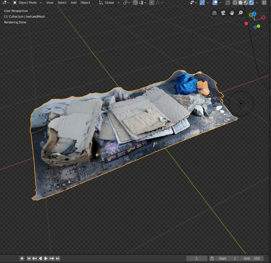 Raw Scan - Rubbish trash litter environment scatter 3D model_5