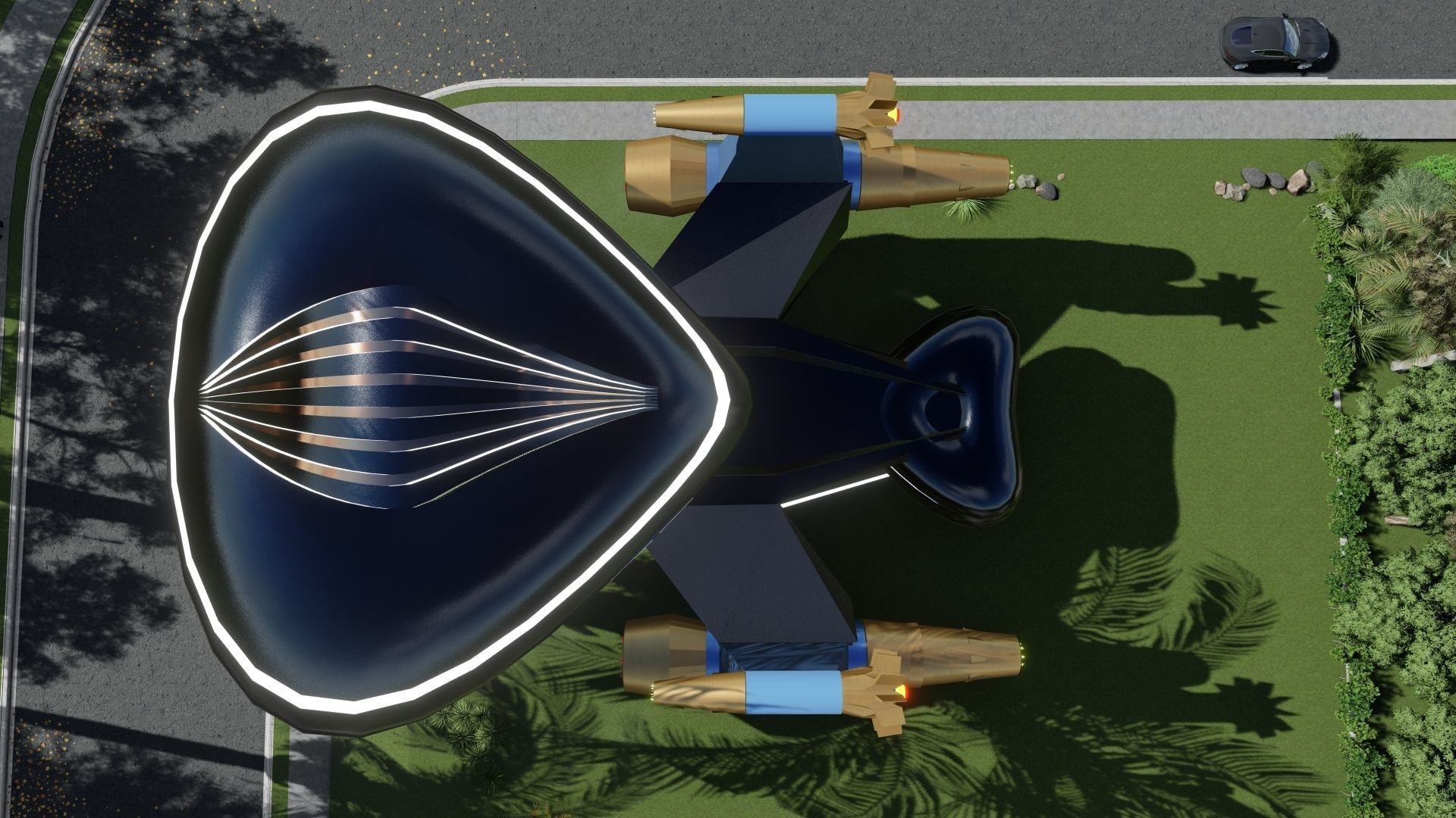 spaceship design  3D model_8