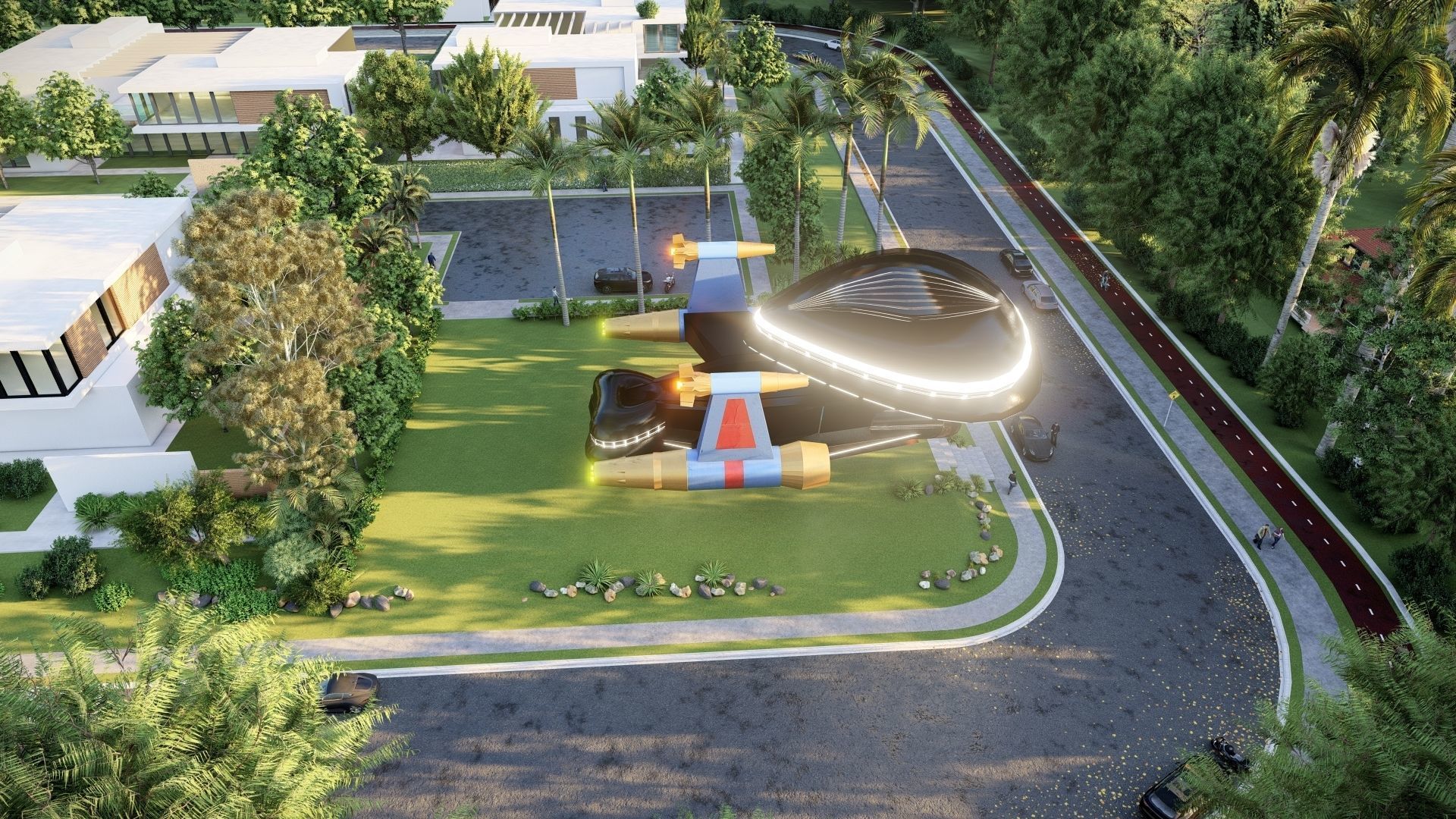 spaceship design  3D model_3