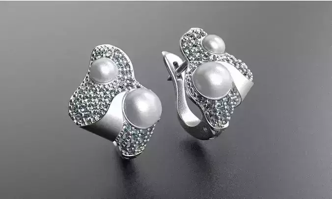 Earrings 3D print model SEA 3D print model