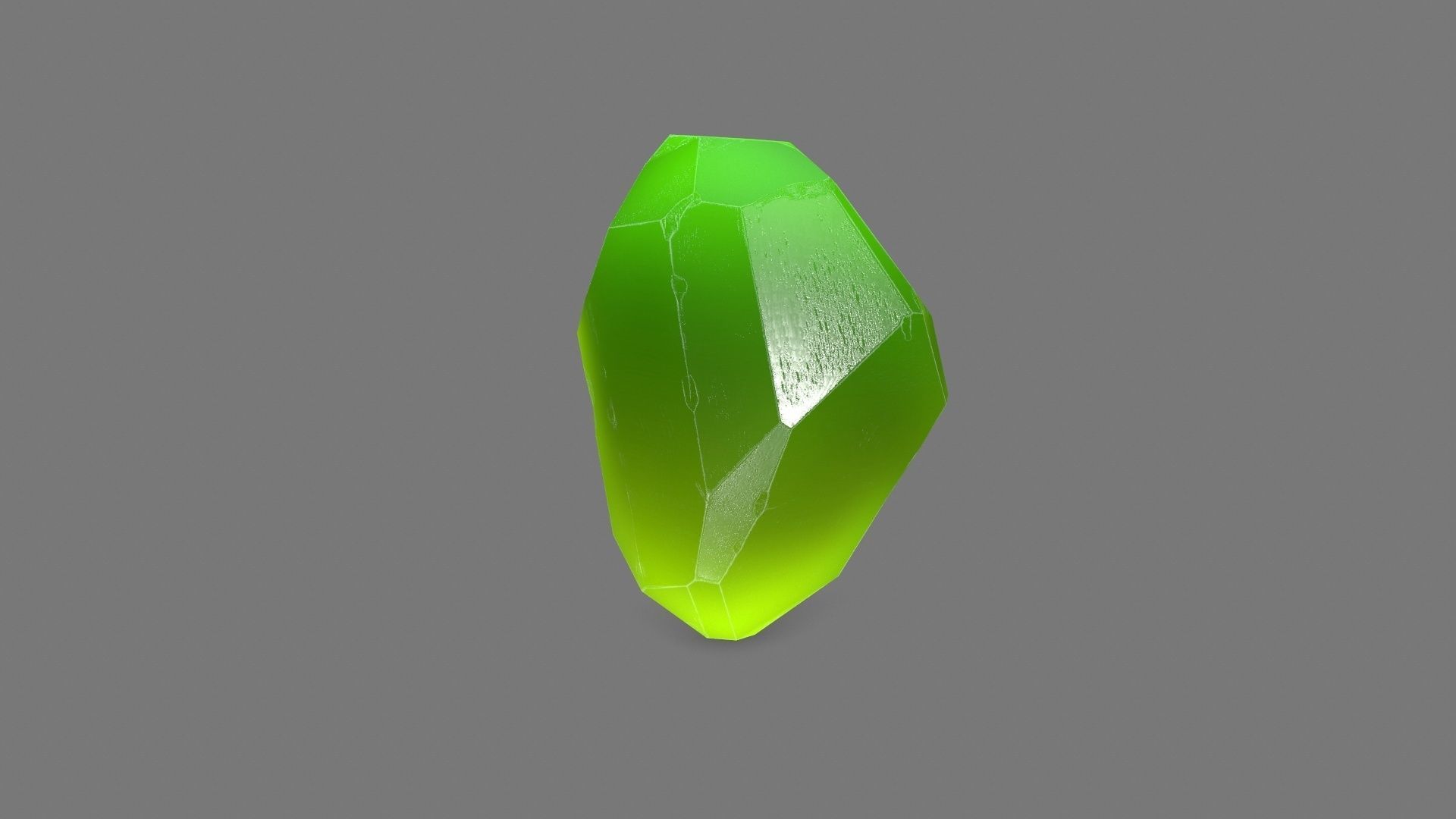 Crystal gemstone Low-poly 3D model_3