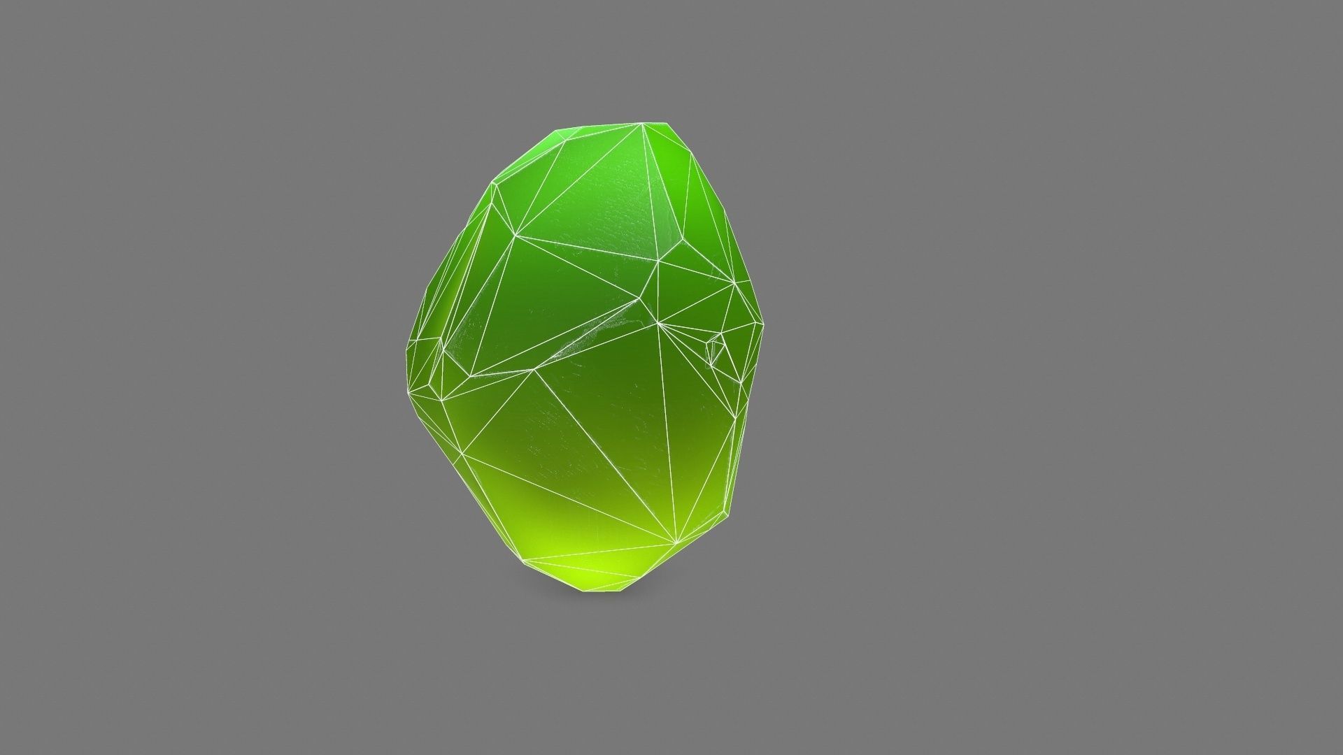 Crystal gemstone Low-poly 3D model_7