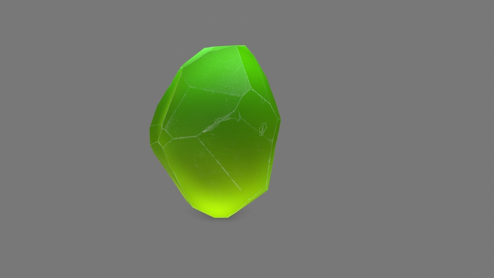 Crystal gemstone Low-poly 3D model_6