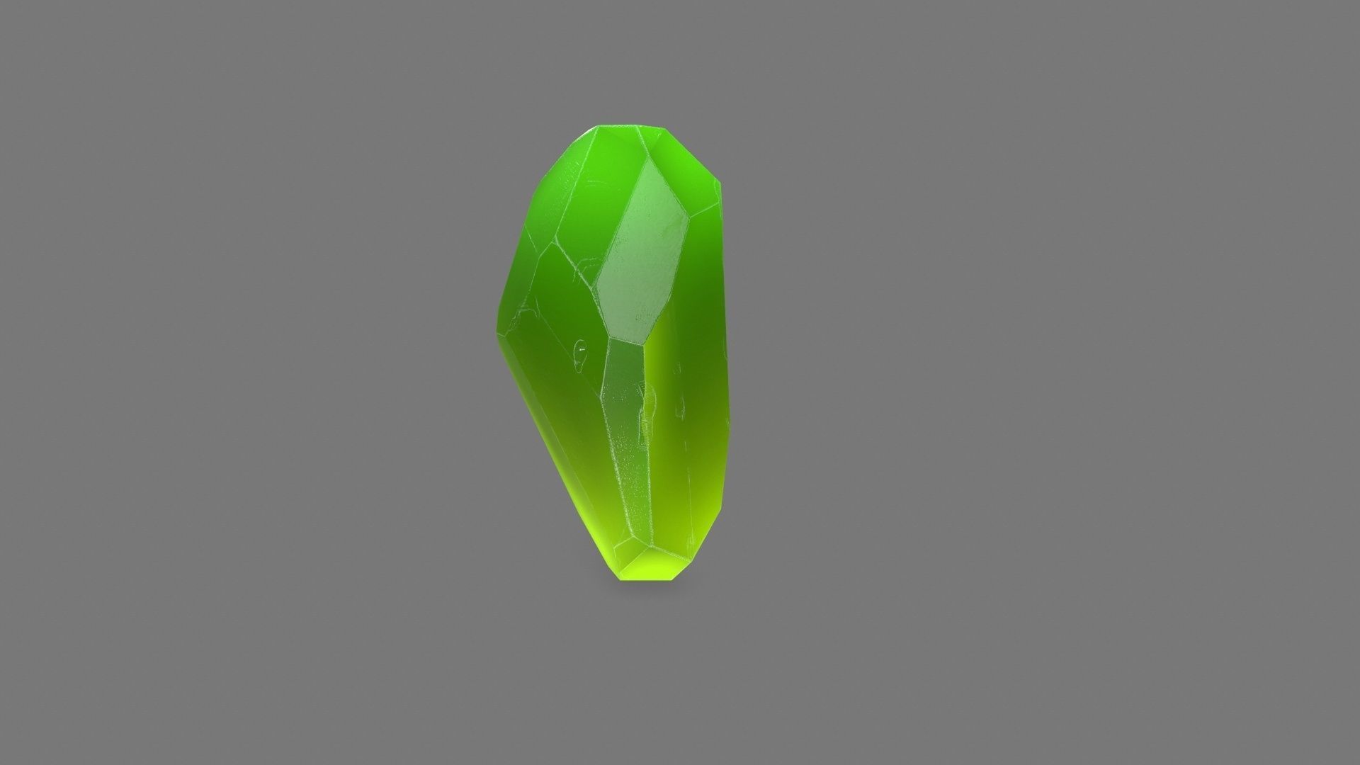 Crystal gemstone Low-poly 3D model_5