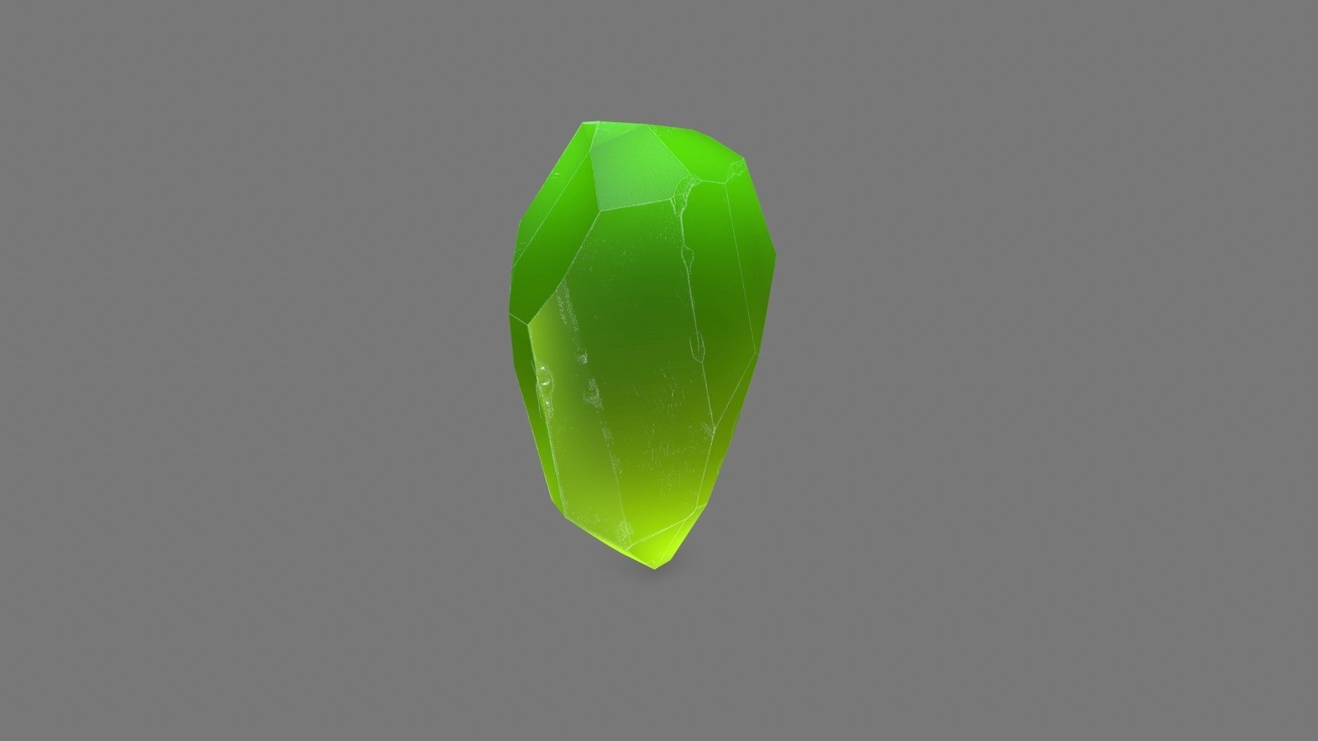 Crystal gemstone Low-poly 3D model_4