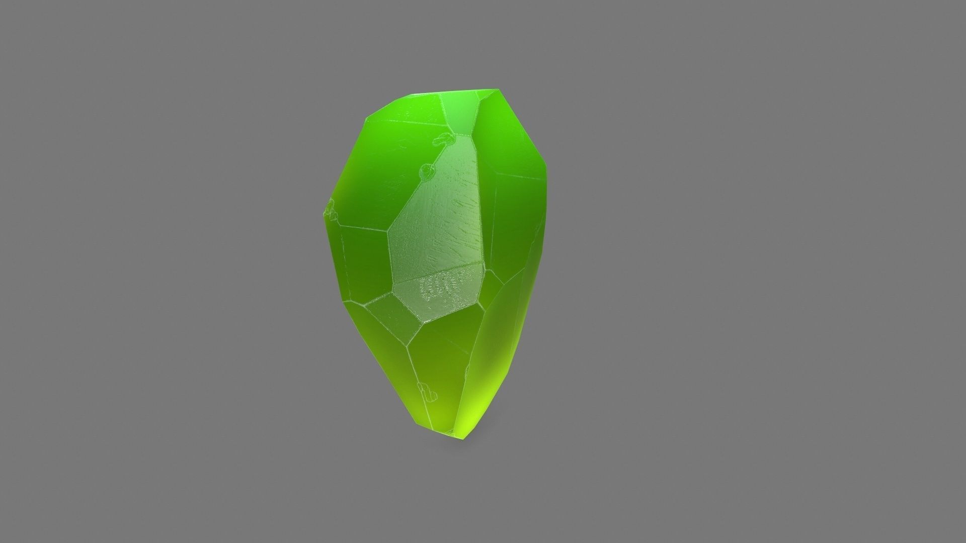 Crystal gemstone Low-poly 3D model_1