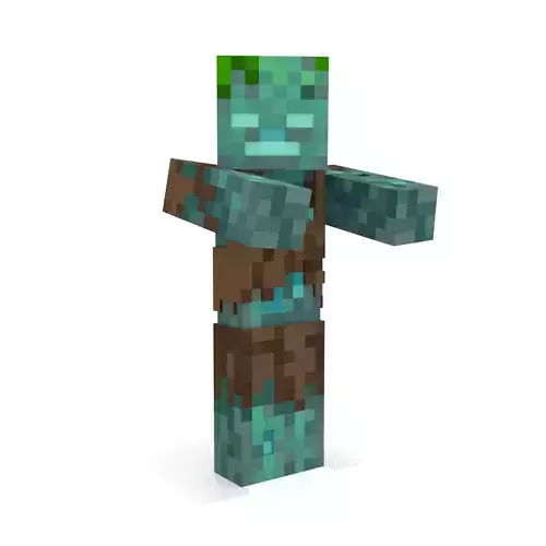 Minecraft Drowned 3D print model