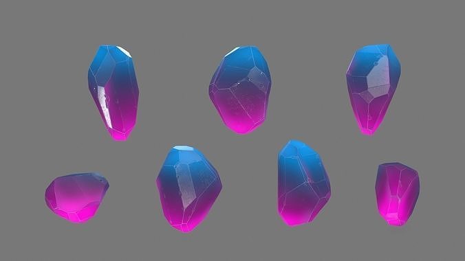 Crystal Low-poly 3D model