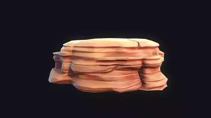Stylized Desert Rock 5 Low-poly 3D model