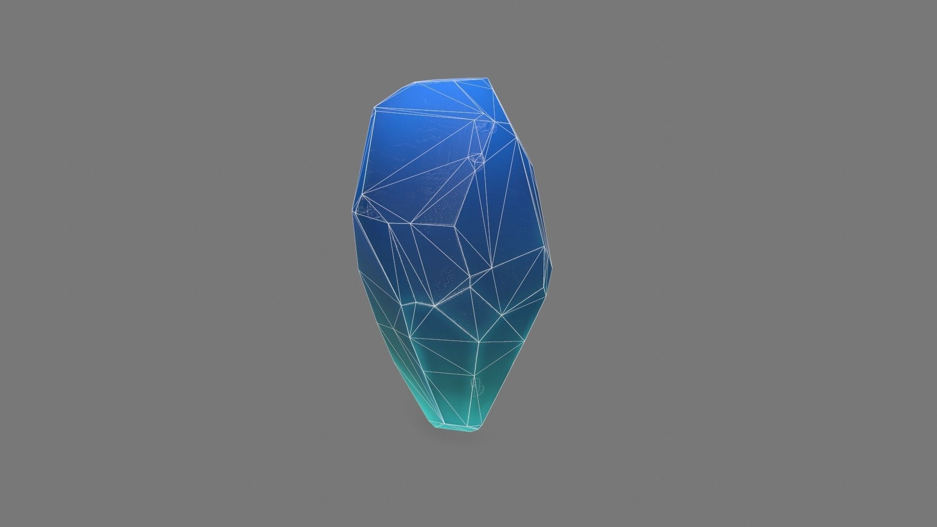 One Crystal Low-poly 3D model_7