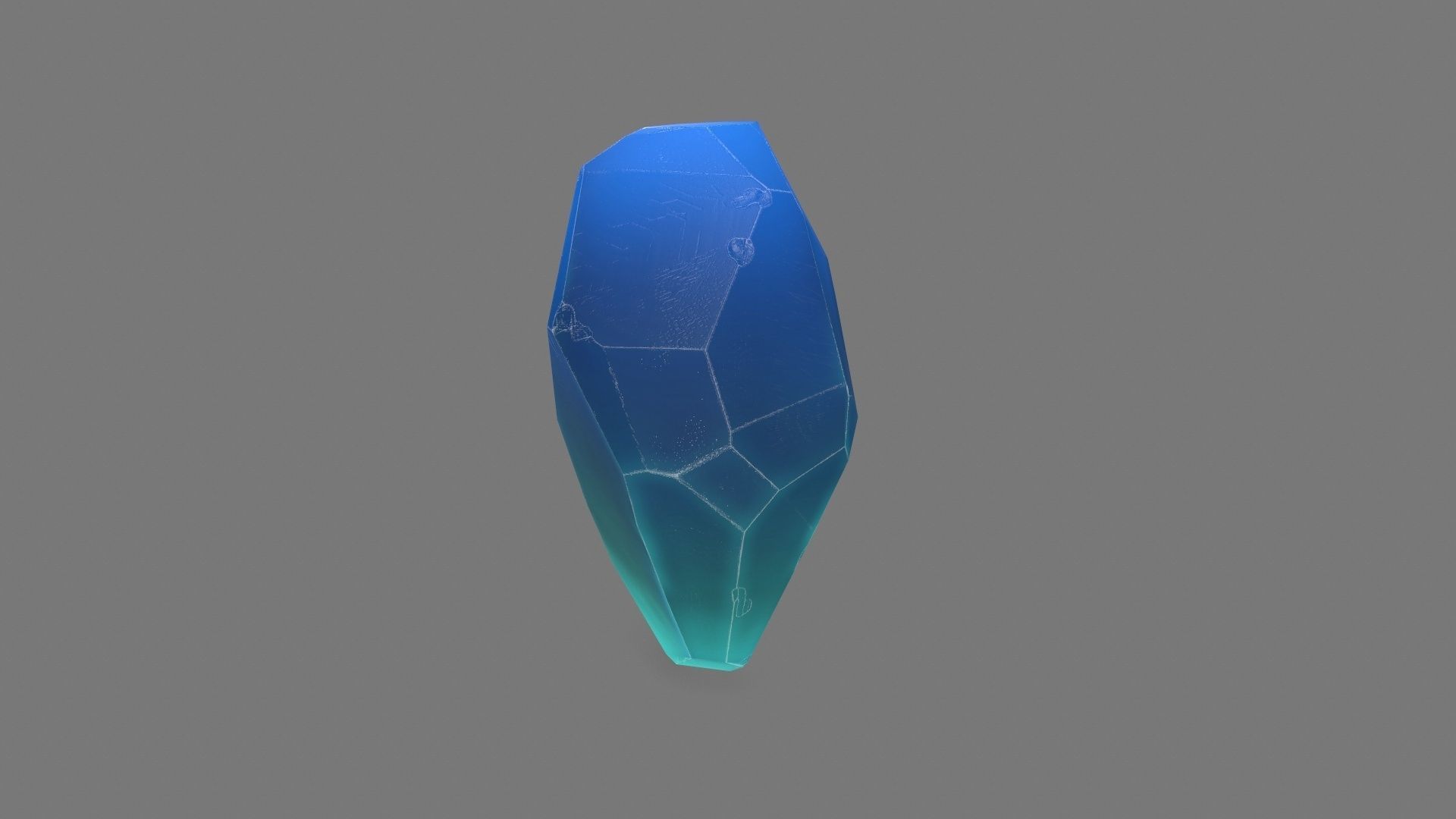 One Crystal Low-poly 3D model_6
