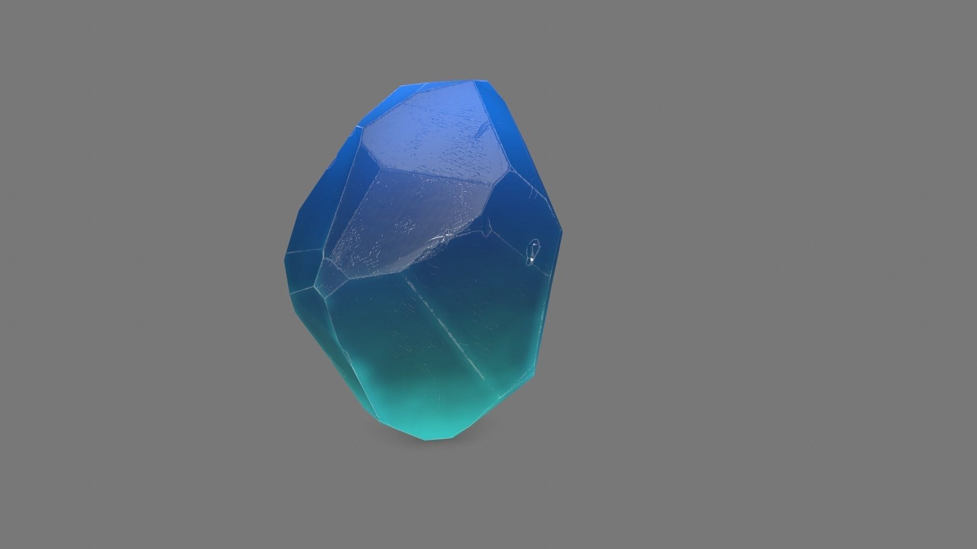 One Crystal Low-poly 3D model_5