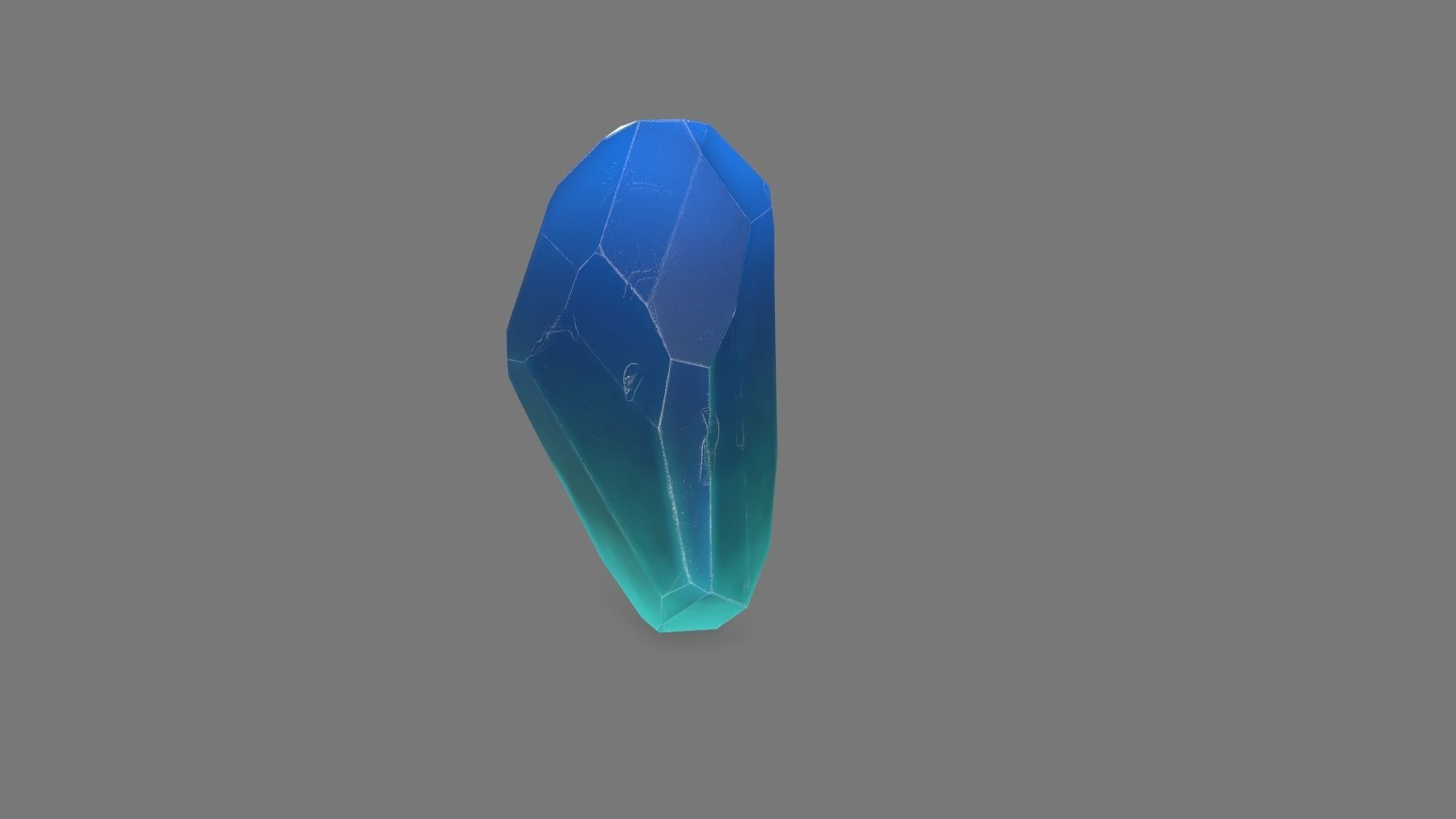One Crystal Low-poly 3D model_4